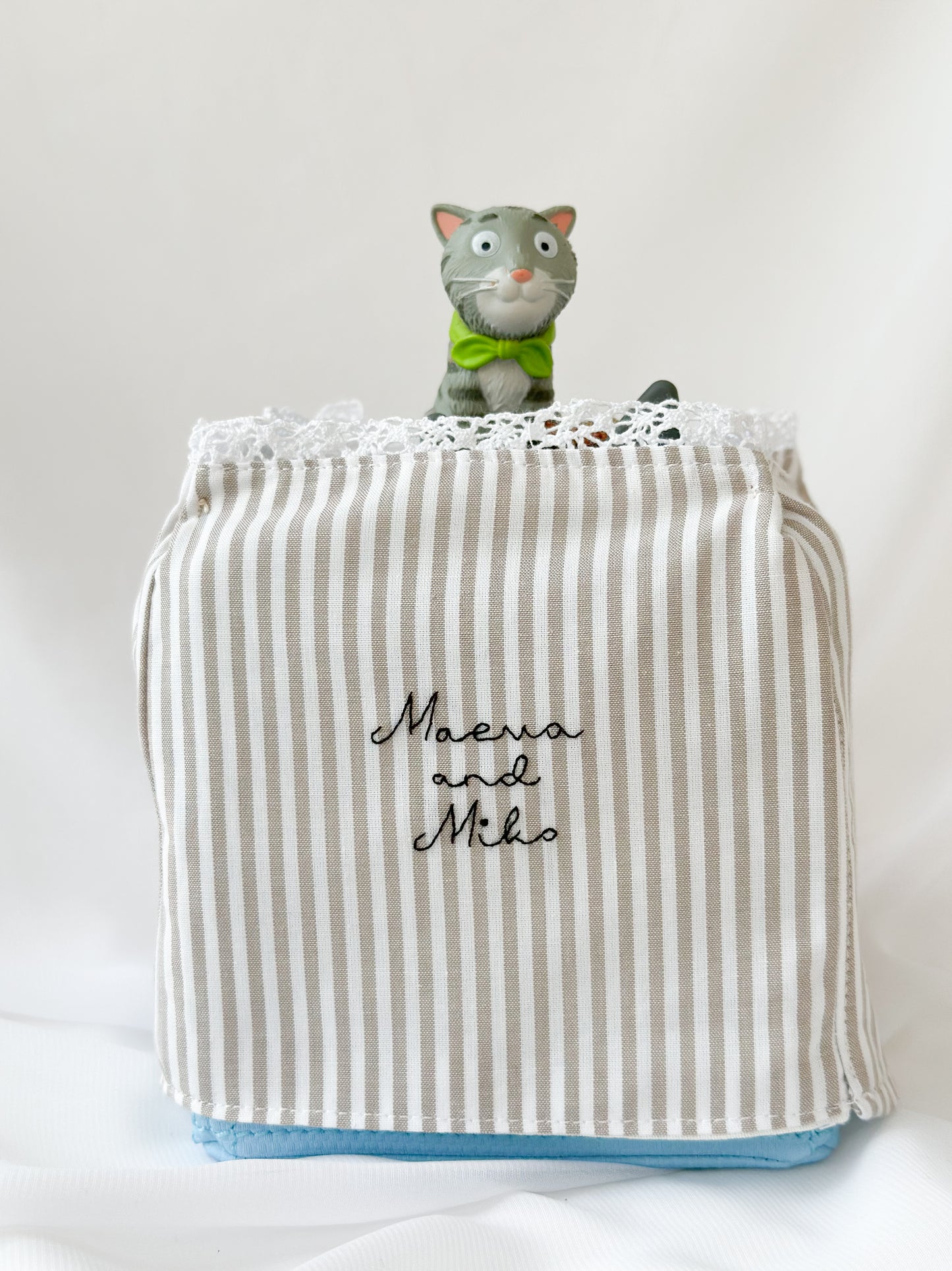 Striped Cotton Tonie's Box Cover