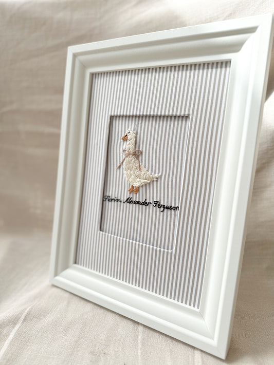 Handmade Hand Embroidered Framed Art Work Keepsake