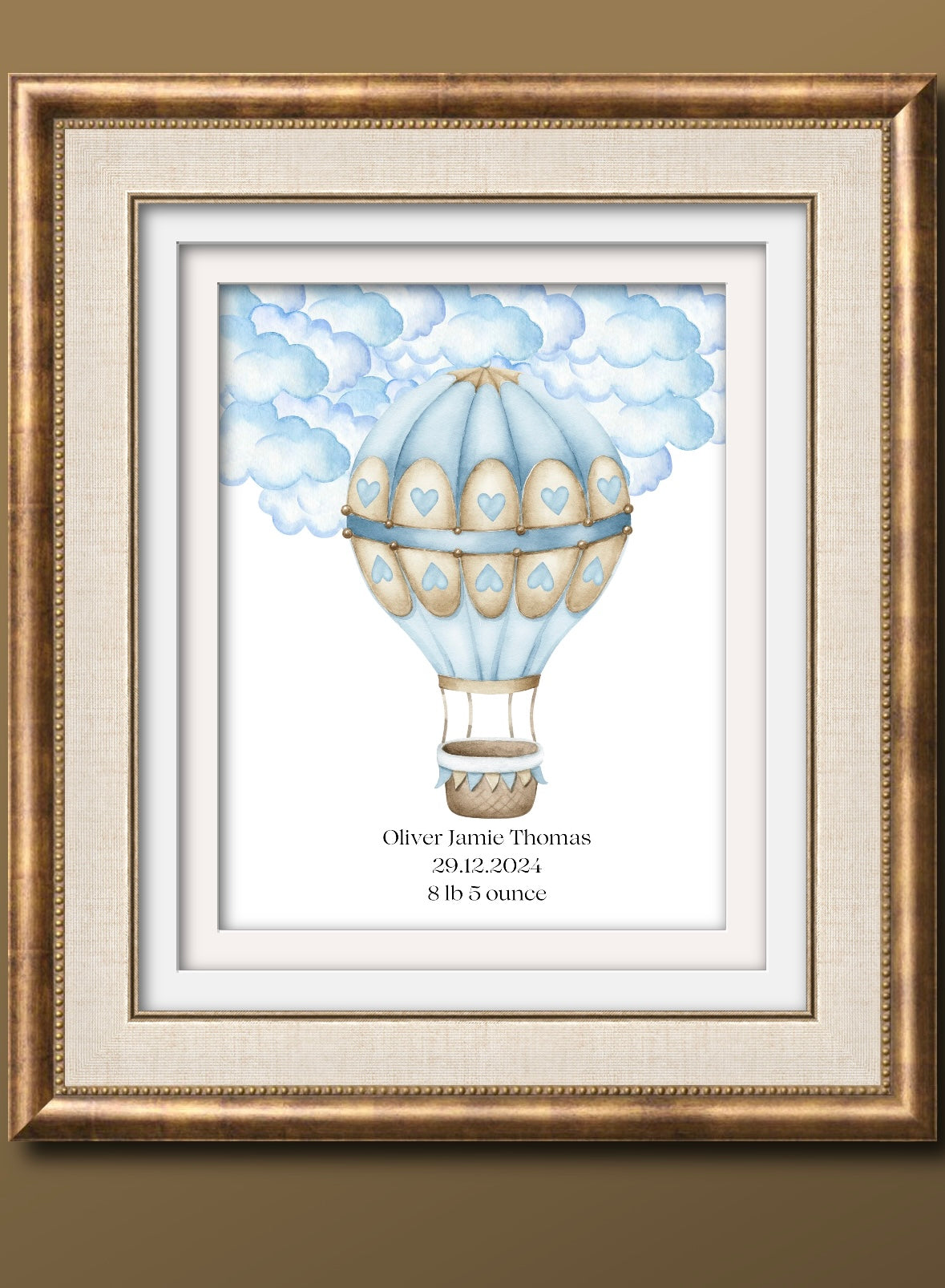 Vintage Hot Air Balloon Wall Art Print