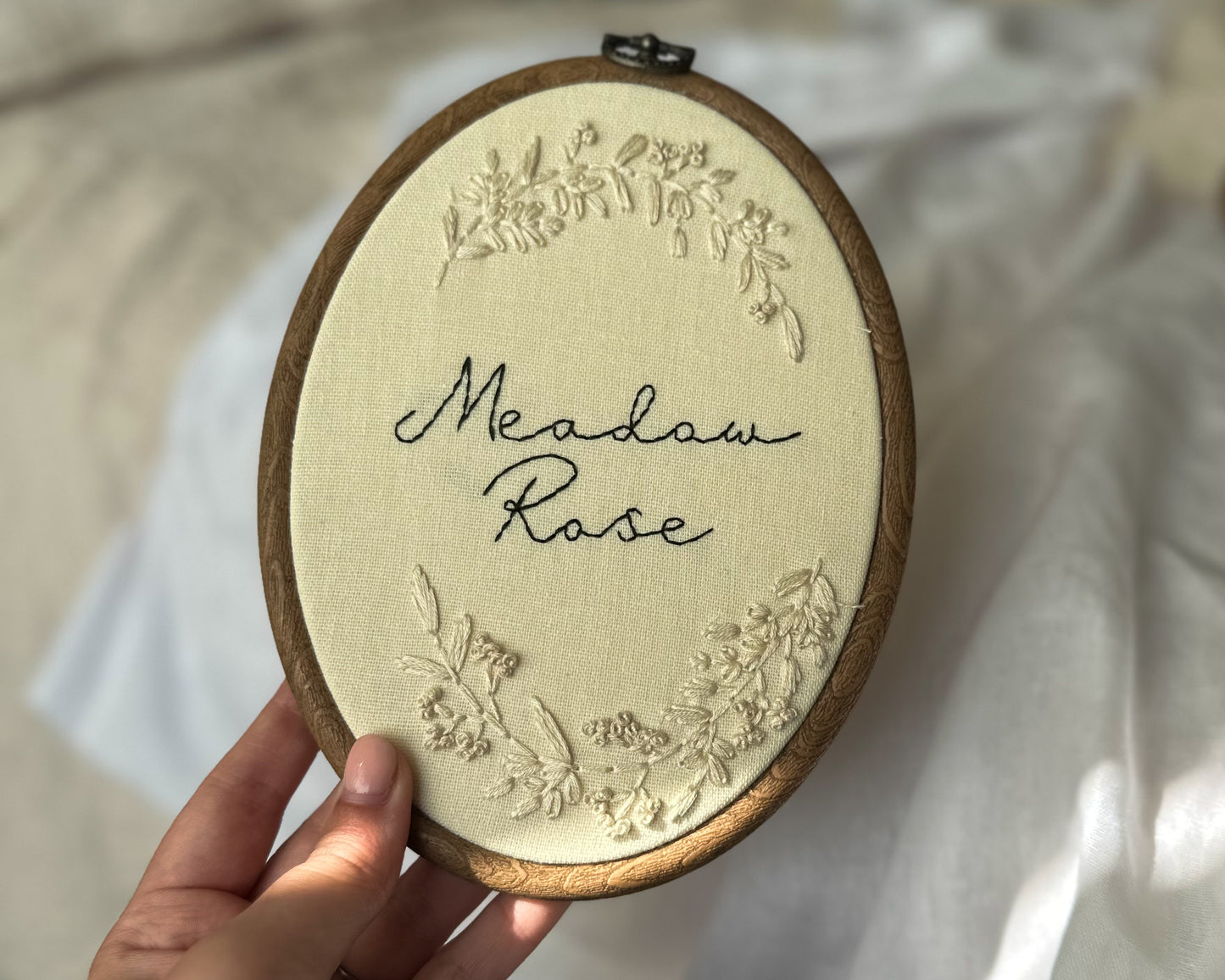 Vintage Florals Embroidery Hoop.