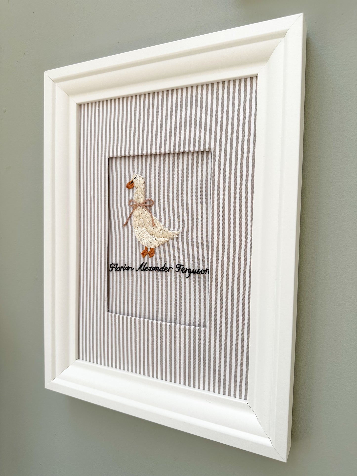 Handmade Hand Embroidered Framed Art Work Keepsake