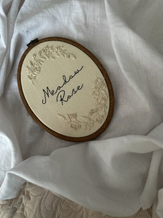 Vintage Florals Embroidery Hoop.