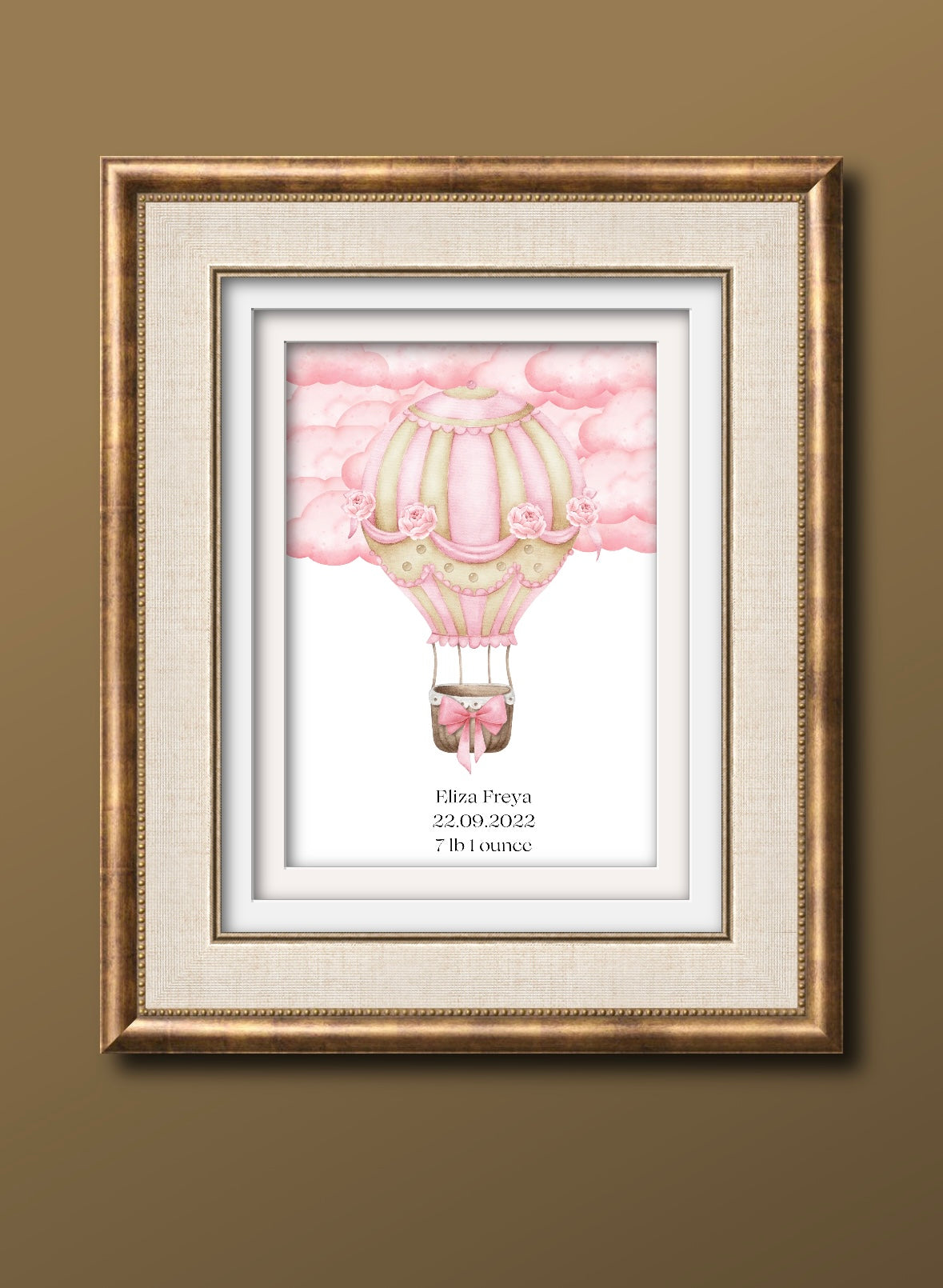 Vintage Hot Air Balloon Wall Art Print