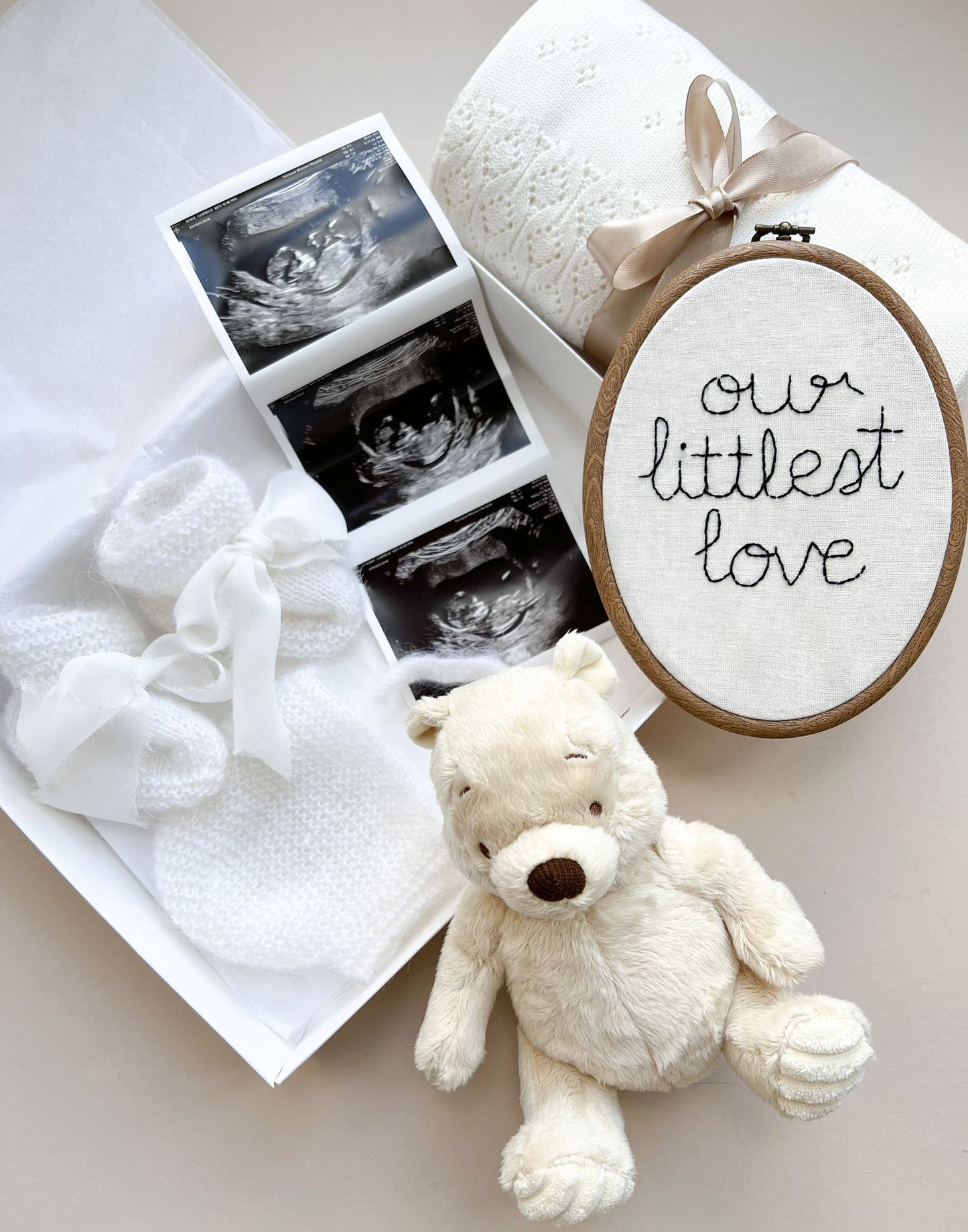 Our Littlest Love Embroidered Hoop.