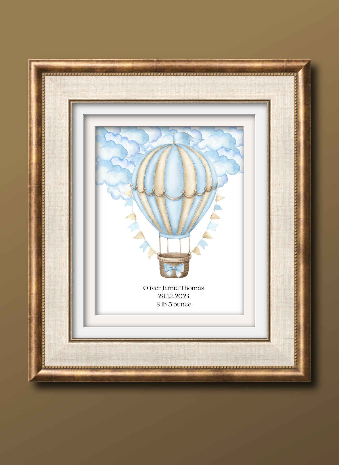 Vintage Hot Air Balloon Wall Art Print