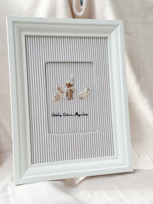 Personalised Hand-Embroidered Animal Parade Frame