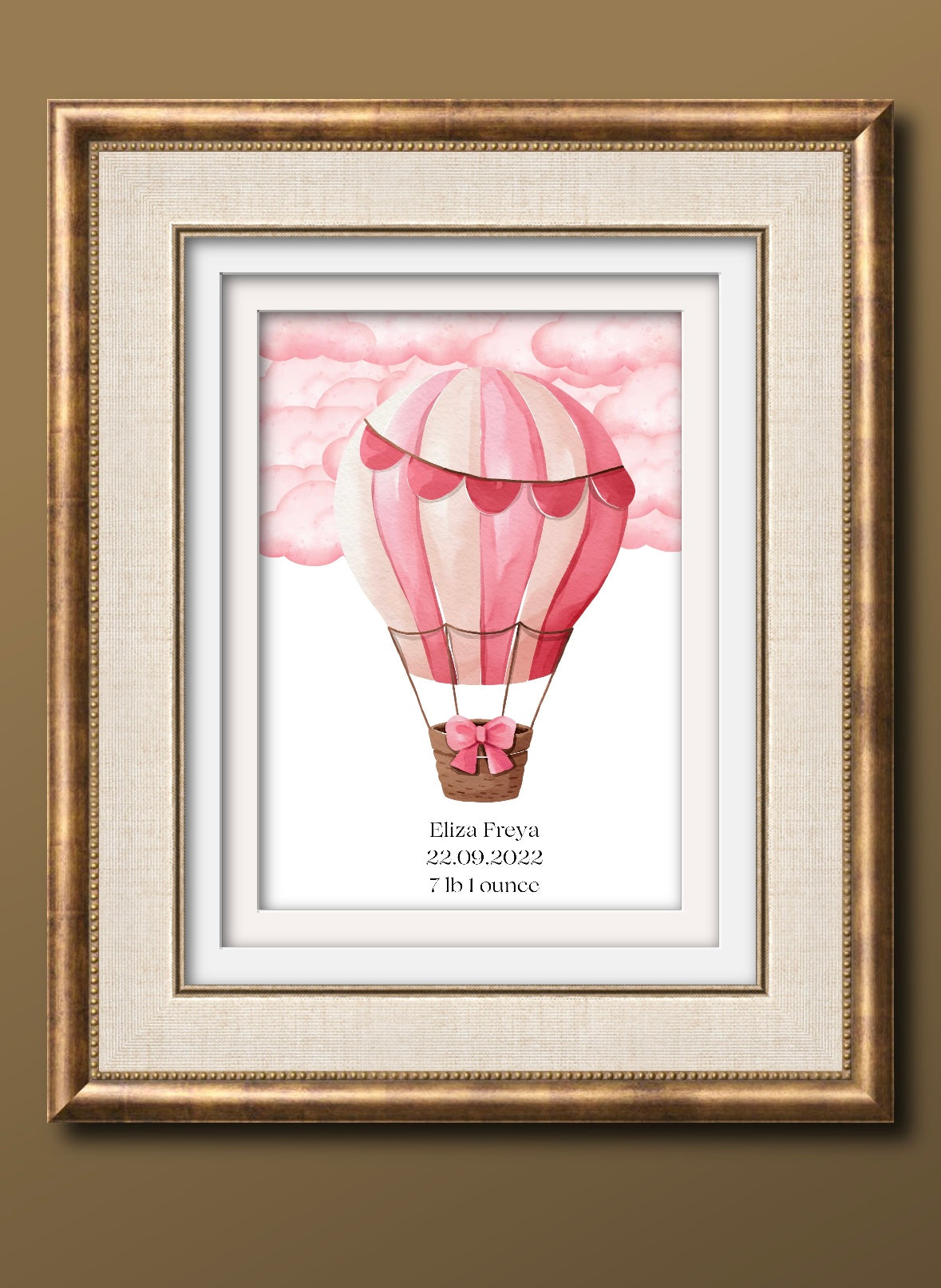 Vintage Hot Air Balloon Wall Art Print