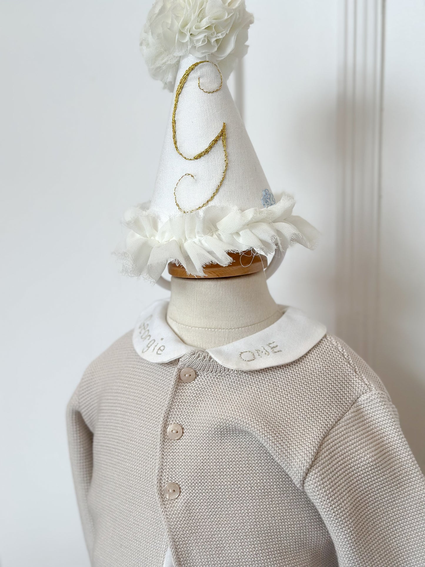 Personalised First Birthday Hat and Cake Topper Set