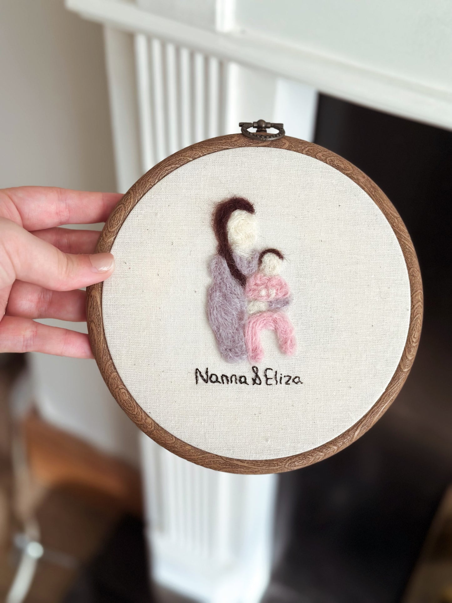 Needle Felted Portrait Keepsake