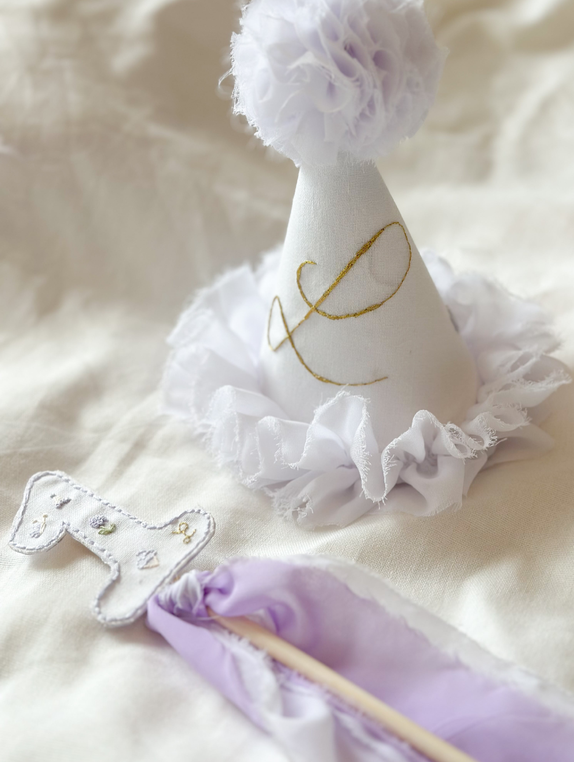 Personalised First Birthday Hat and Cake Topper Set